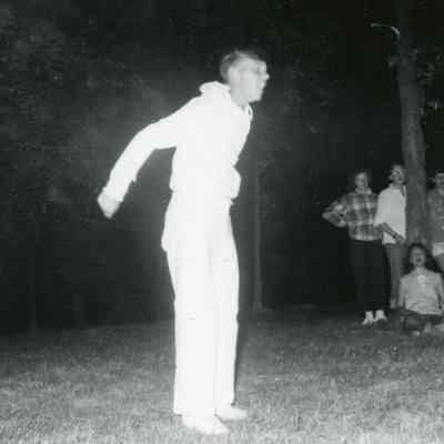 Nick Wiese at the Midwest Cheerleads Camp at Smith & Walbridge in Syracuse, Indiana on June 19, 1953.