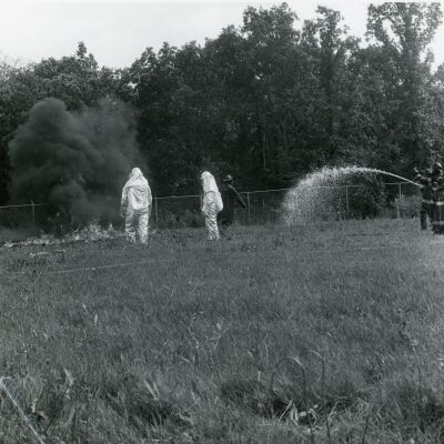Testing new fire suits 1968