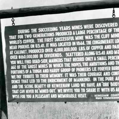 The Copper Country sign in the Keweenaw Peninsula.