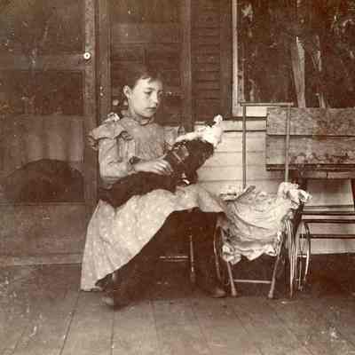 Jessie Chaffee and her doll.