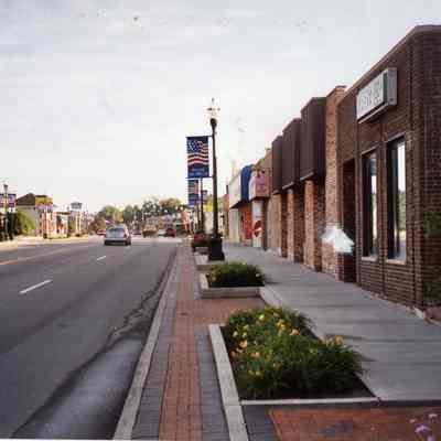 East side between Ash and Elm, looking North
