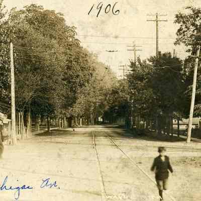 Michigan at Wayne road looking East. 1906