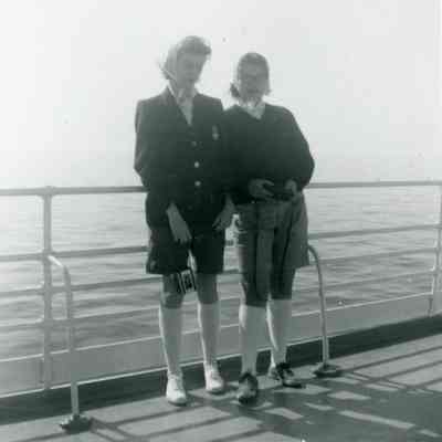 Pat Millar and Maxine Barton on the Senior Cruise.