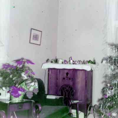 Martin house on Norris St. during Christmas in 1955.