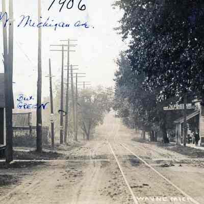 Michigan Avenue at Biddle looking West. 1906