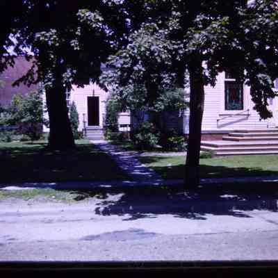 Front steps and Main street 1952