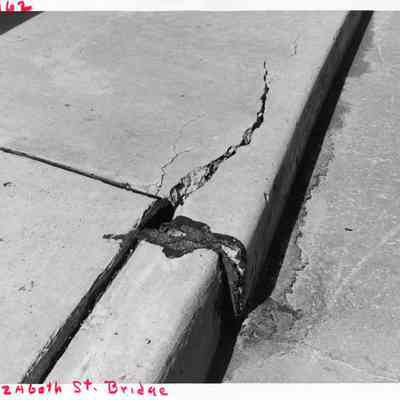 Elizabeth St. Bridge West side curb