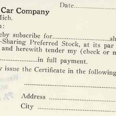 Subscription for stock
