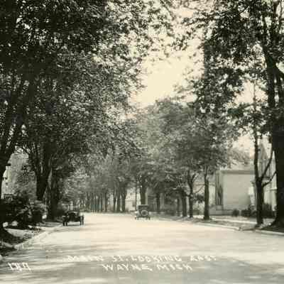Looking East down Main from near Washington St. 1926.