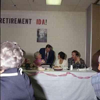 Ida Doletzky in pink dress.