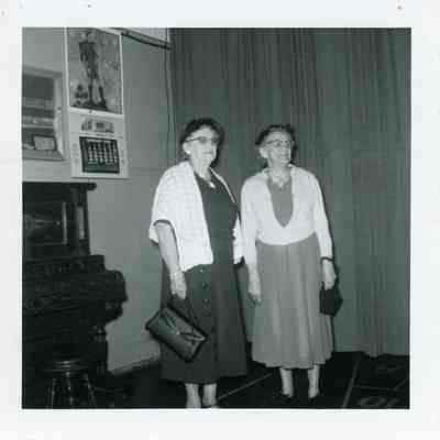 Lea Shoemaker and Anna Cady Butler on Right in Jan 1954 before Anna went to the Methodist Chelsea Home in Feb.