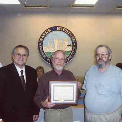 Chief Reylonds, Mayor Al, Larry Edmonds, Jim Garrison, Chief Williams