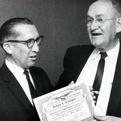 Left: Art Truesdell, right: Dr. James Caraway