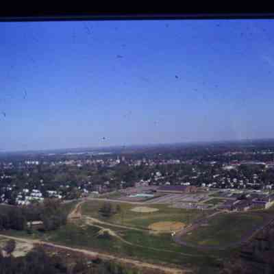 Aerial over Attwood Park, looking NW