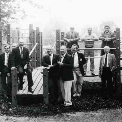 A Group of Men On A Play Place