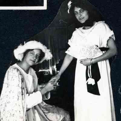 Malvina McCannian (Mac) and Ann Frisk in costume.