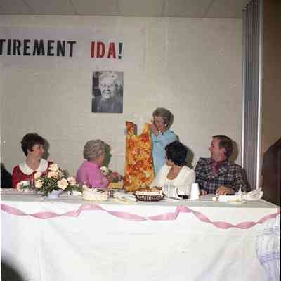 Ida Doletzky in pink dress.