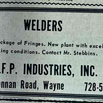 1969 newspaper ad