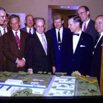 Looking at Model of Ben Franklin Jr. High