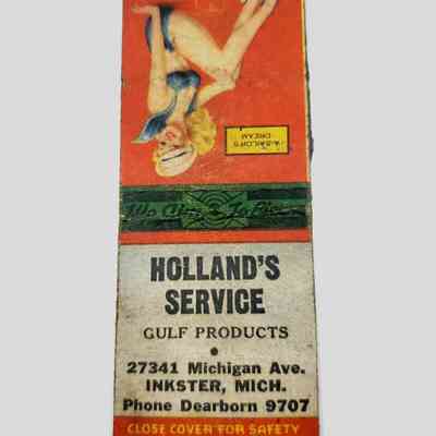 27341 Michigan - Hollands Service Matchbook cover