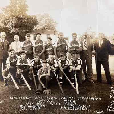 Industrial Wire Cloth 1941 Softball Team