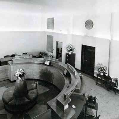 Interior view. Wayne Federal Savings & Loan, 35150 Mich Ave, Wayne. When building was new- 1940