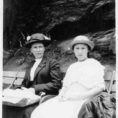 Nellie and Helen in Central Park in New York City in June of 1915.