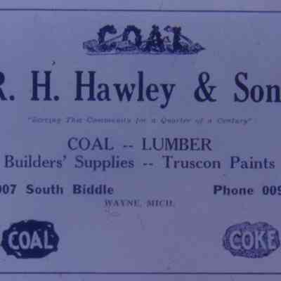 1947 Ad. Coal, lumber, building supplies