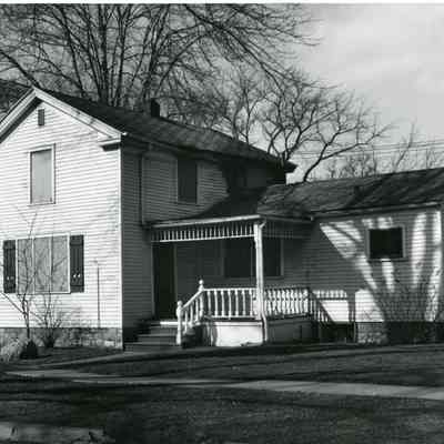 1961. Fire damage at rear of upright