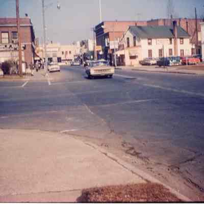 Looking North up Monroe from Intersection of Main and Biddle