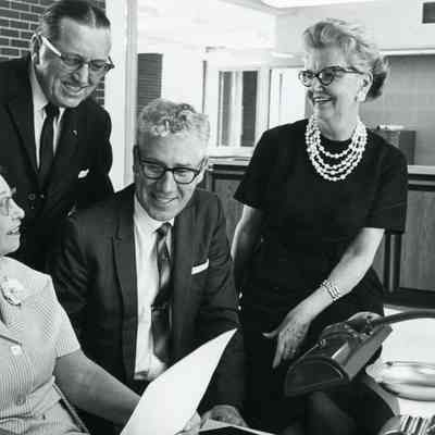 Hank Goudy in center of photo
