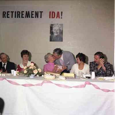 Ida Doletzky in pink dress.