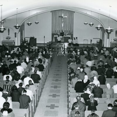 St. Marys Catholic Church Interior Memorial Services for President Kennedy