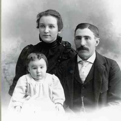 Emma and John Potter with their 1 yr old daughter Leah Mildred Potter.