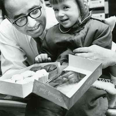 Gil Gladstone of Gladstone Shoe Store with Beth Mille.