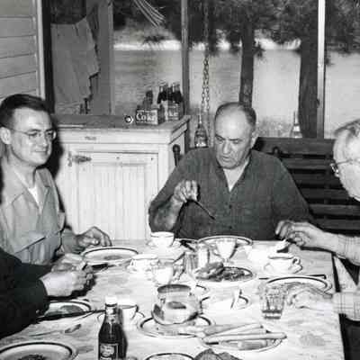 L to R; Tom Little, John Vallance, Harley Smith and unknown.