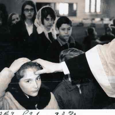 Student receiving ash