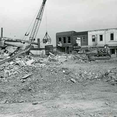 Looking from Biddle across to Monroe Street, 1971