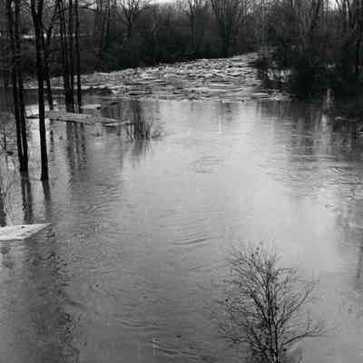 Ice Floes. Elizabeth St. bridge looking East 1971