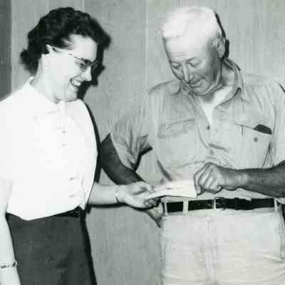 Miss Fischer & Elmer Johnson