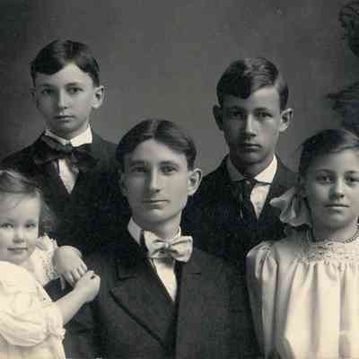 L to R; Leon, Ross, Margaret, Charles and Lilia McDermott Family.