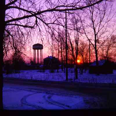 Sunset Jan. 1963 - Forest Park Watertower