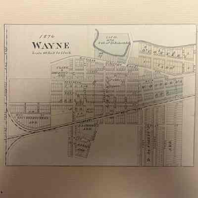 1876 Plat Map Of Wayne