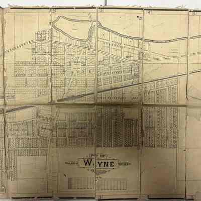 1893 Map of the Village of Wayne