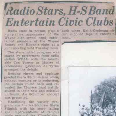 1948 article about band and new uniforms