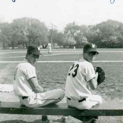 Bill Schwartz and Don Elrod during Wayne versus Dearborn 25 May 1955.
