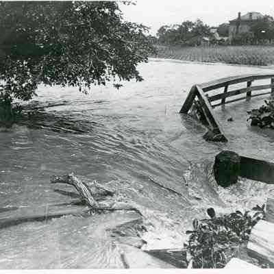 Rouge River Flood at Wayne Road Bridge.