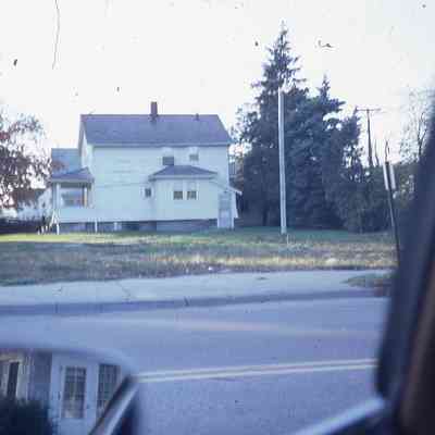 looking west at the house from Wayne road