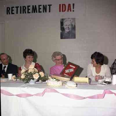 Ida Doletzky in pink dress.