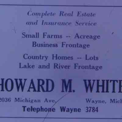 1947 Ad. Howard M. White Real Estate and Insurance